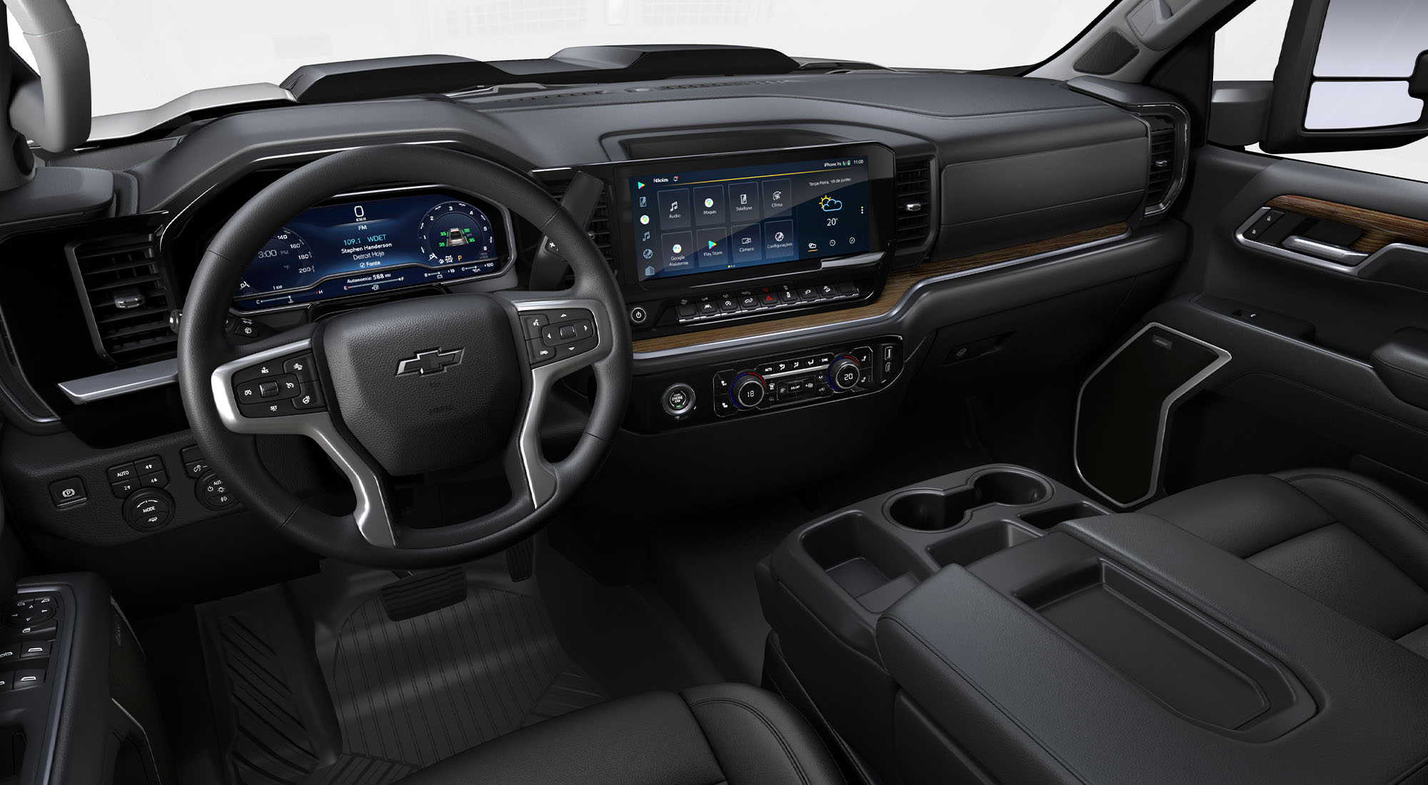 Interior de Chevrolet Silverado 2026.