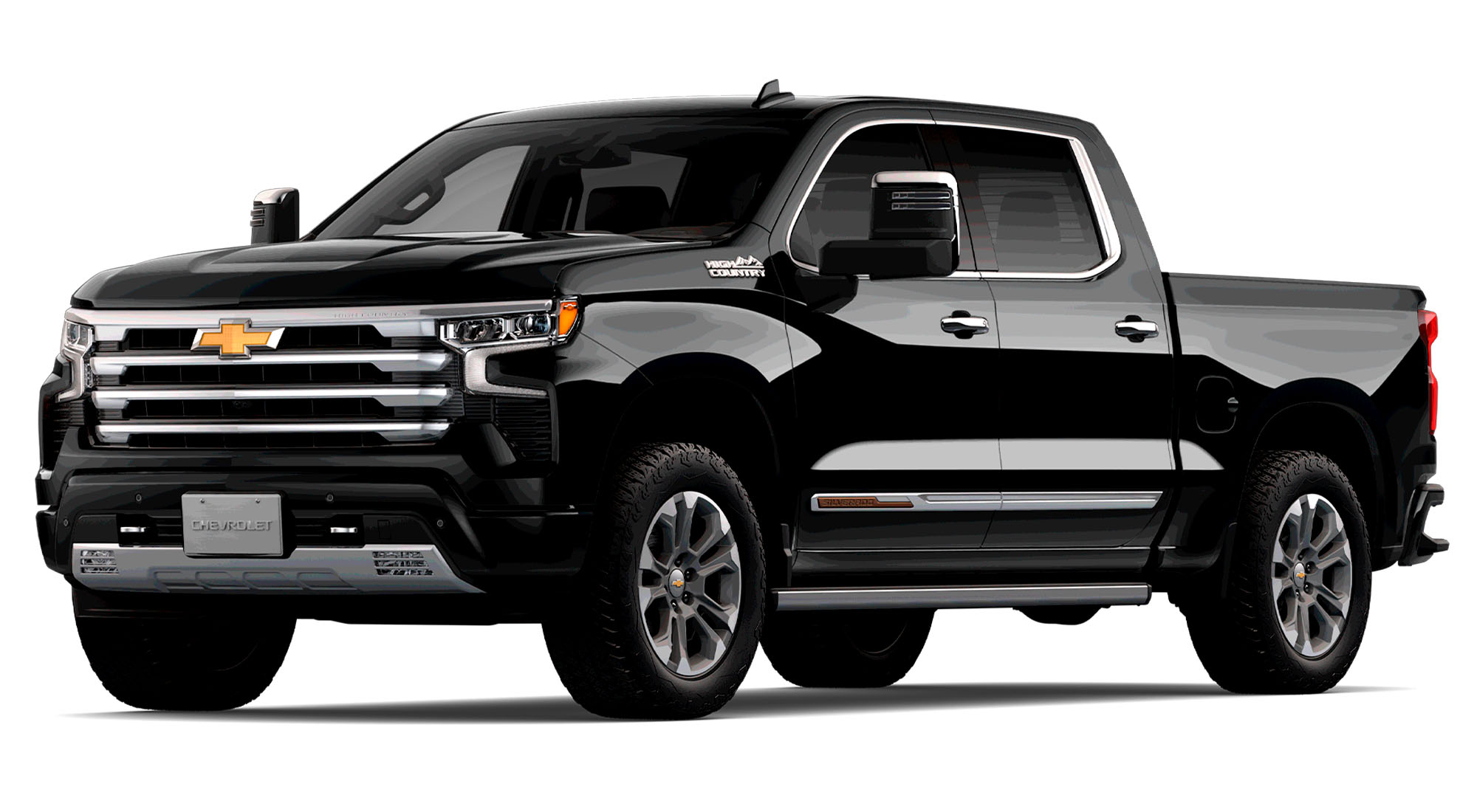 Chevrolet Silverado High Country en negro.
